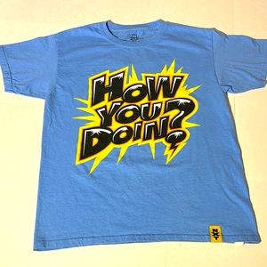 NXT Enzo & Big Cass How You Doin? T-shirt tee blue yellow youth large